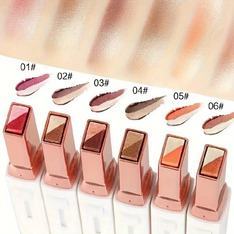 Dobbeltfarvet øjenskyggestift Perleskinnende øjenskygge Blyant Glitter Liner Highlighter Flerfarvet øjenskygge Øjenmakeup Kosmetik — image 6