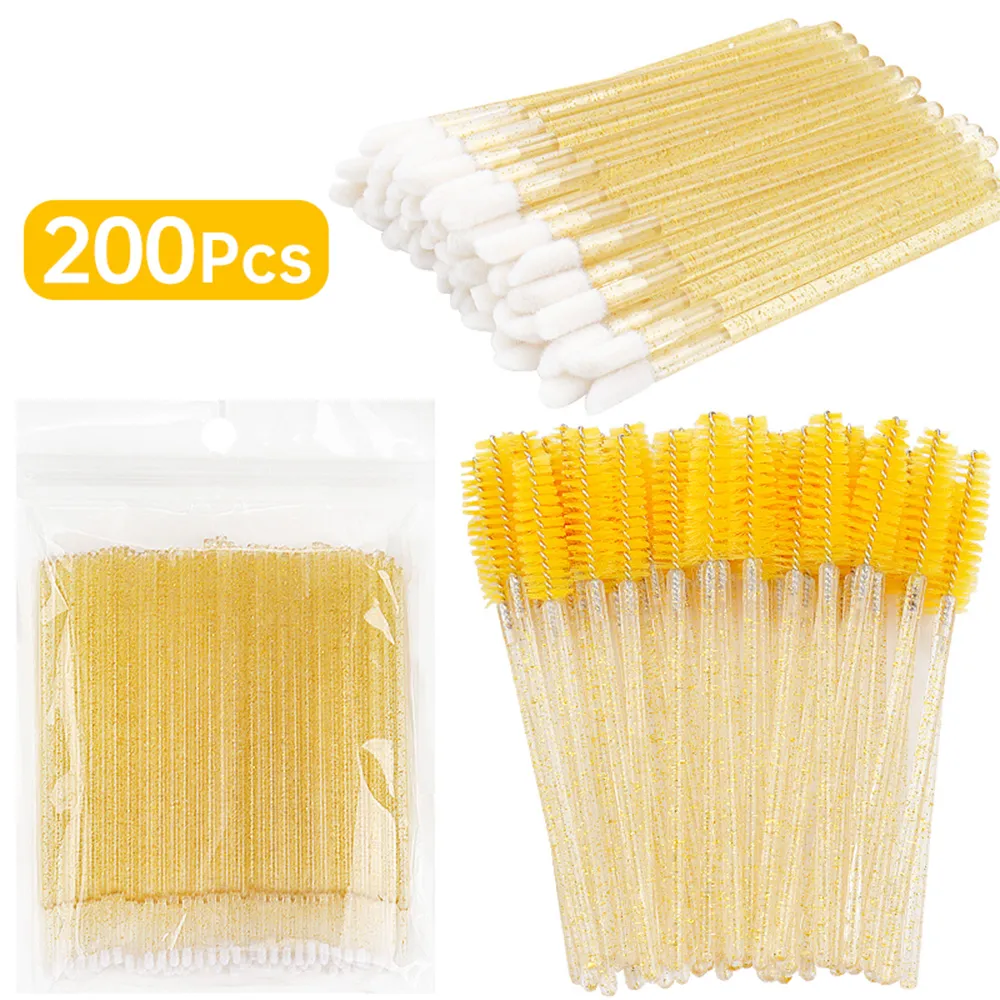 200 spazzole professionali per la pulizia delle ciglia - micro bacchette da salone per la rimozione e il mantenimento delle estensioni delle ciglia | Kit di strumenti senza pelucchi — image 5