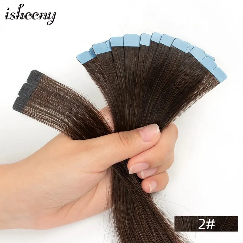 12 "-20'' ที่มองไม่เห็น MINI เทปต่อผมมนุษย์กาวที่มองไม่เห็นไม่มีรอยต่อเทปธรรมชาติตรง 10 ชิ้น/แพ็ค — image 6
