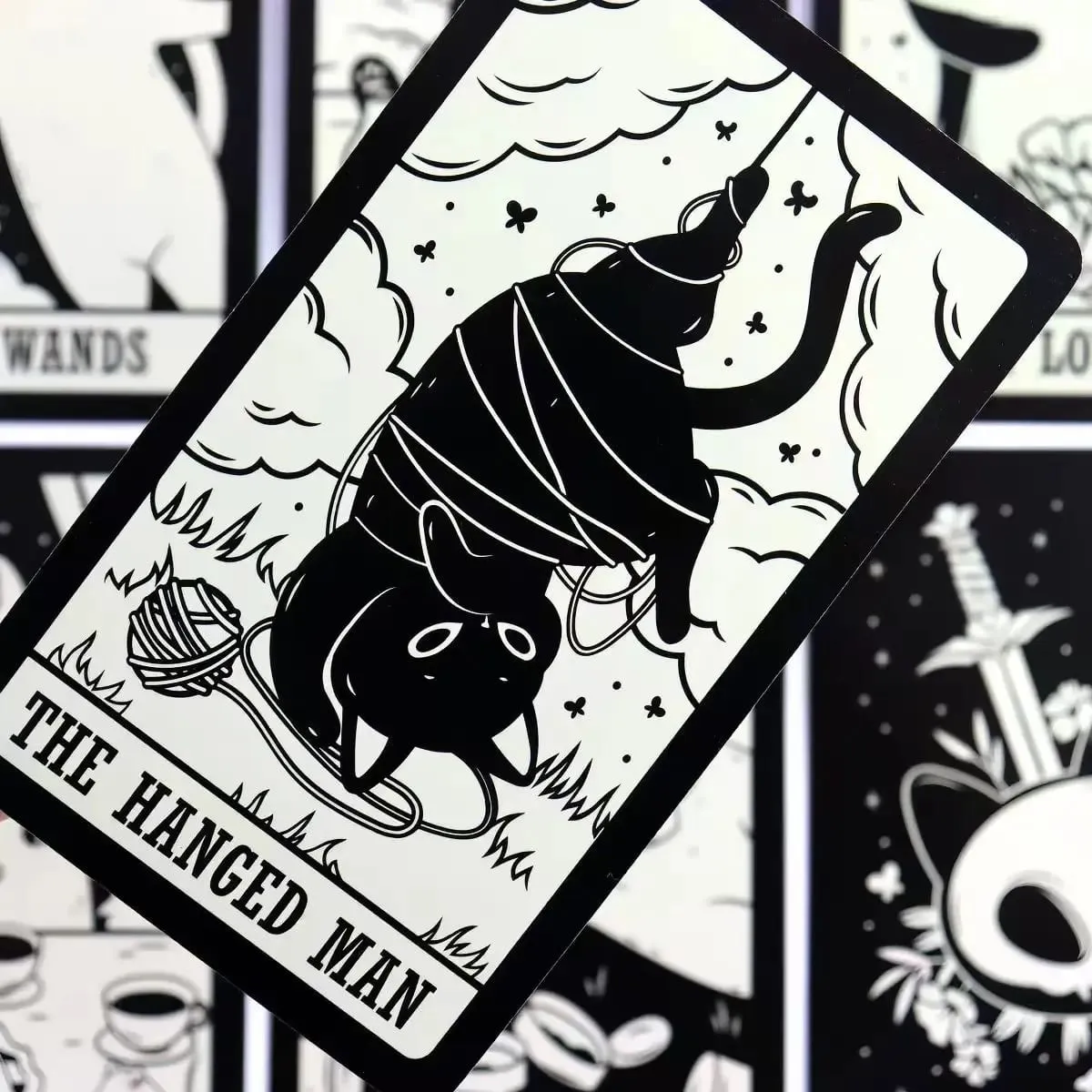ลูกแมวไพ่ทาโรต์ 78PCS Black Cat Deck Oracle Divinationเวทมนตร์สัตว์น่ารักTarotสำหรับผู้เริ่มต้นจิตวิญญาณเกมกระดานGif — image 4
