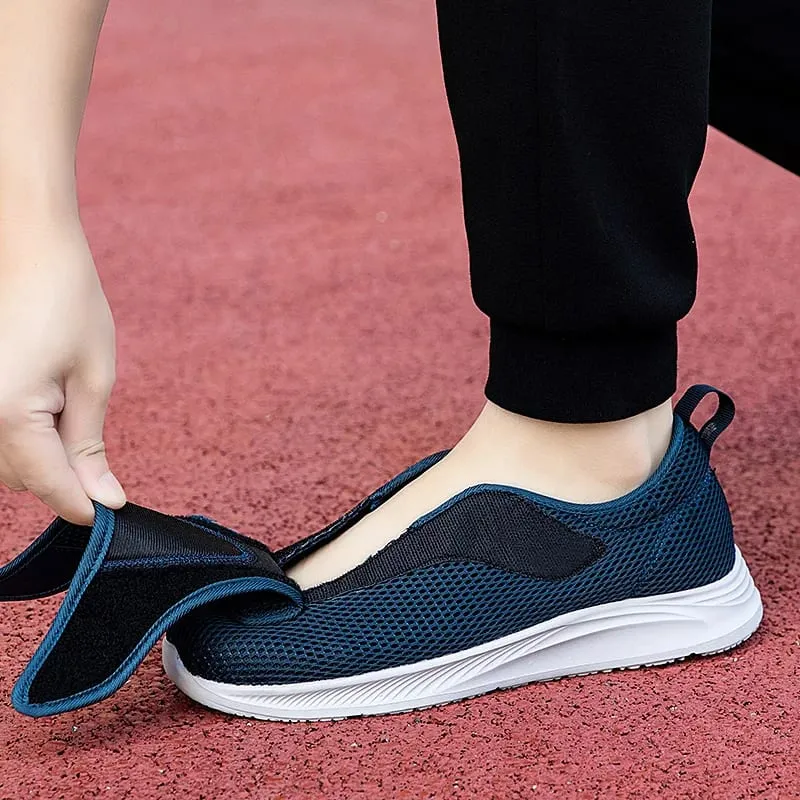Verstellbare offene Schuhe für Herren, leichte, bequeme Diabetiker-Wanderschuhe, Turnschuhe für geschwollene ältere Füße, normale Breite — image 4