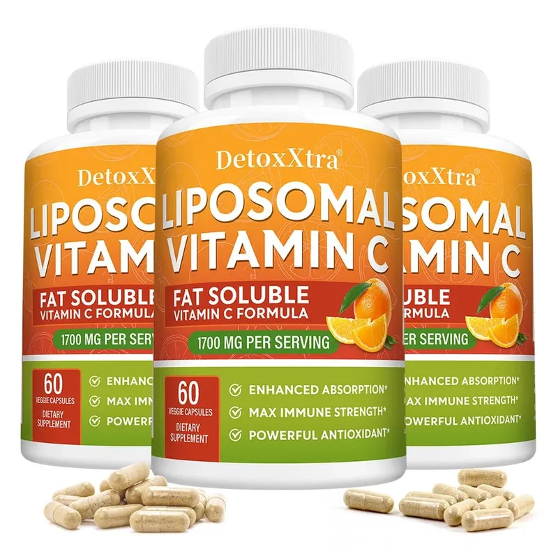 Liposomalna witamina C 1700 mg o wysokiej wchłanialności Silny przeciwutleniacz wspomaga produkcję kolagenu Układ odpornościowy i zdrowie skóry — image 11