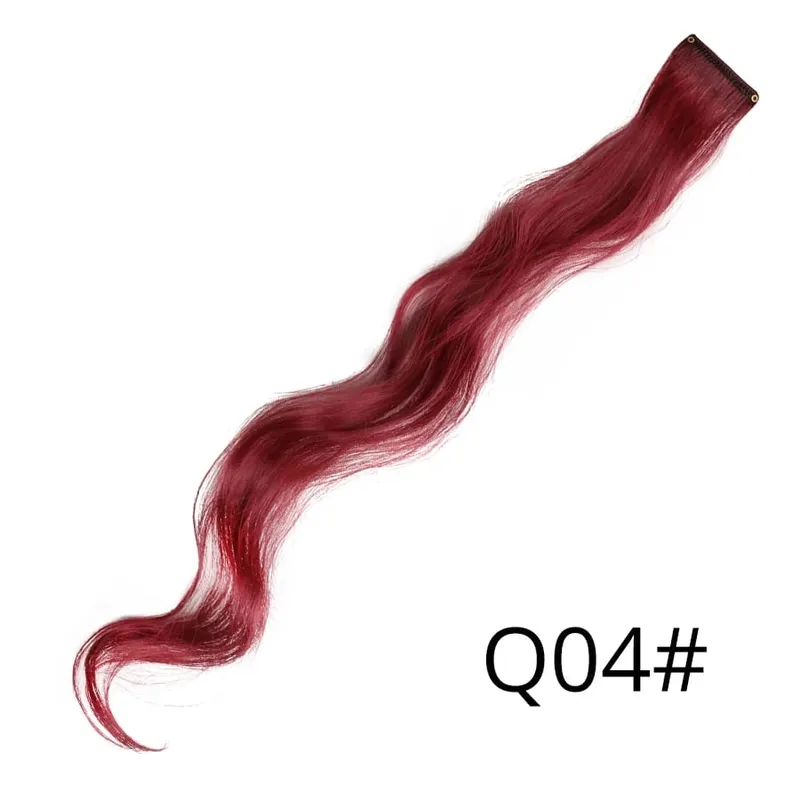 Leeons Synthetic Hair Extensions With Clips Heat Resistant Straight Hair Extensions Color Colored Black Hair Clip Womens 12G/Pcs — image 58