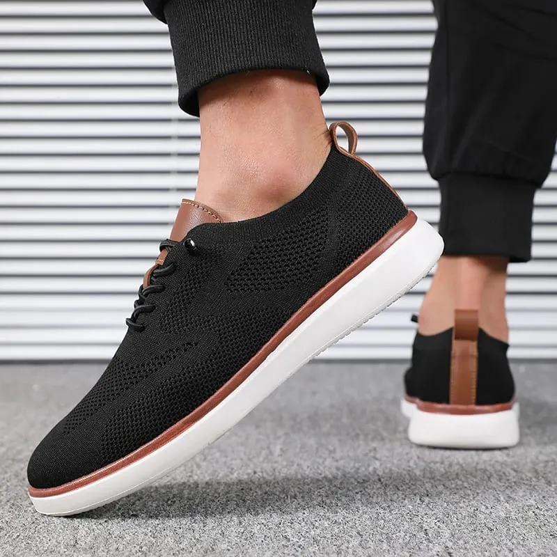 Le scarpe leggere da uomo in maglia, comode per tutto il giorno, hanno scarpe da passeggio dalla vestibilità eccellente, adatte per scarpe da trekking da indossare ogni giorno