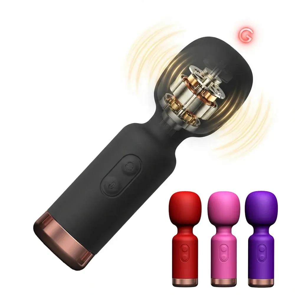 Mini klitorisální stimulátor AV vibrační hůlka s 10 vibračními režimy Přenosná vibrační masážní přístroj na bradavky bodu G pro dospělé — image 1