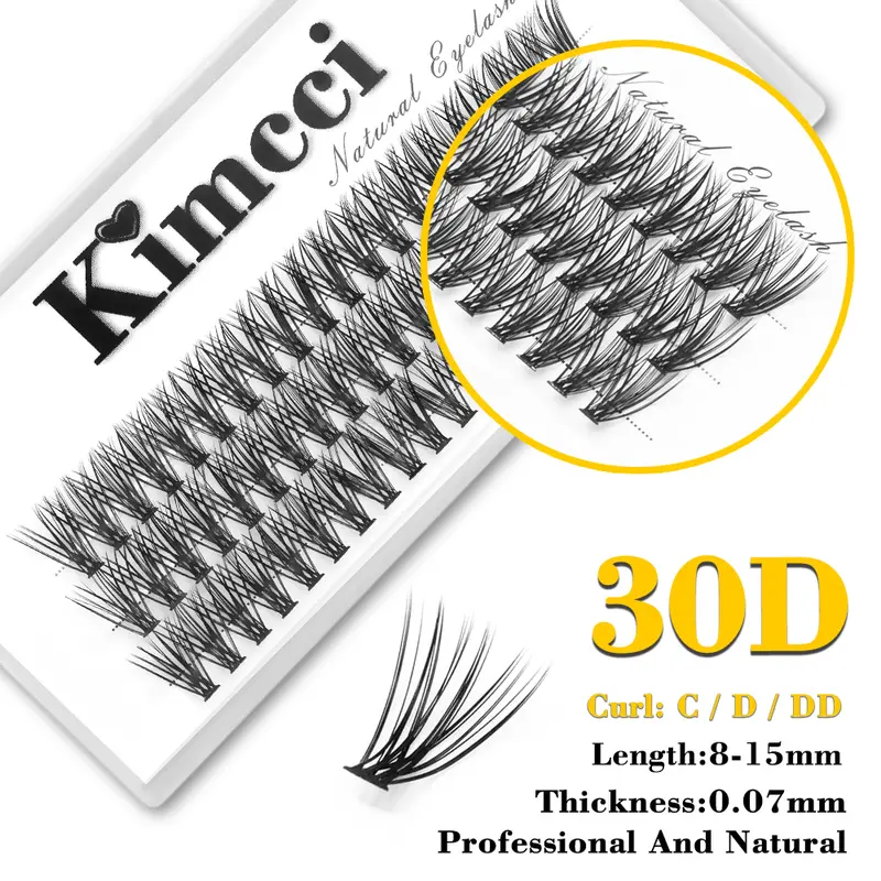 Kimcci 60 nœuds/étui Extension de Faux cils naturels maquillage 30 P vison individuel Faux cils professionnels Faux greffage cils