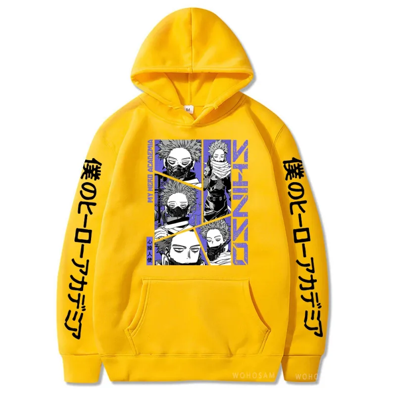 Anime My Hero Academia Hoodies Shinso Hitoshi Print Pullover Sweatshirts Harajuku Cartoon Style Crewneck Women Men Street Hoody — image 10