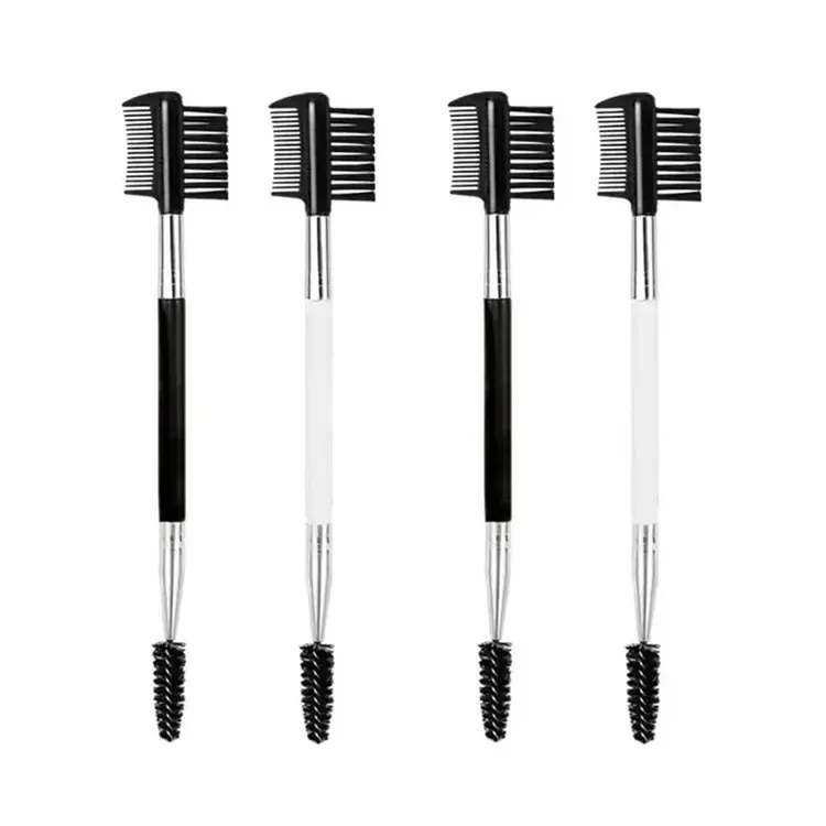 3/10 PC 1PC Doppelseitige Augenbraue Kamm Pinsel Schönheit Make-Up Pinsel Wimpern Applikator Professionelle Bilden Werkzeug — image 2