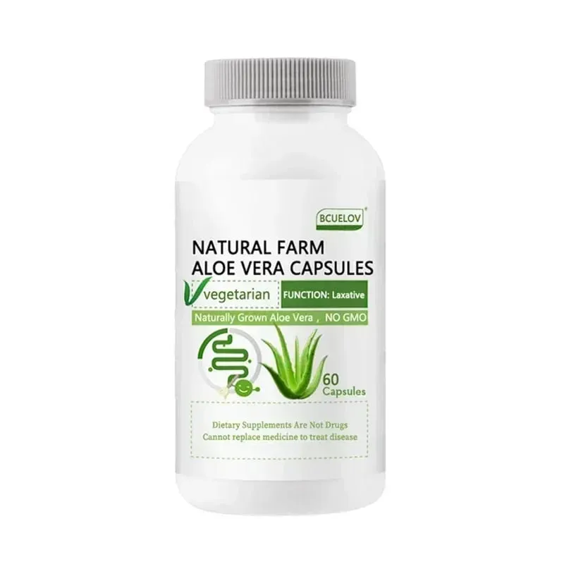 Aloe Vera Extract Capsules - Helps Cleanse and Detoxify The Colon Burn Fat Maintain Stomach Acid Balance and Boost Immunity