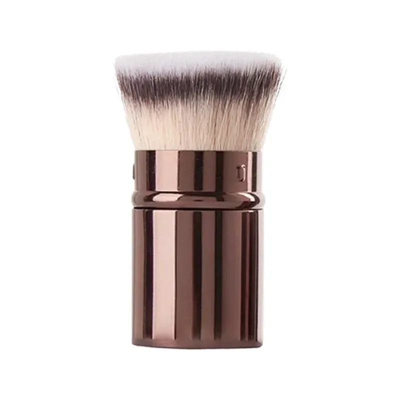Infällbar professionell makeupborste 3-i-1 multifunktions Foundation Powder Blush Brush Reseportabelt kosmetiskt verktyg med mjuk — image 9