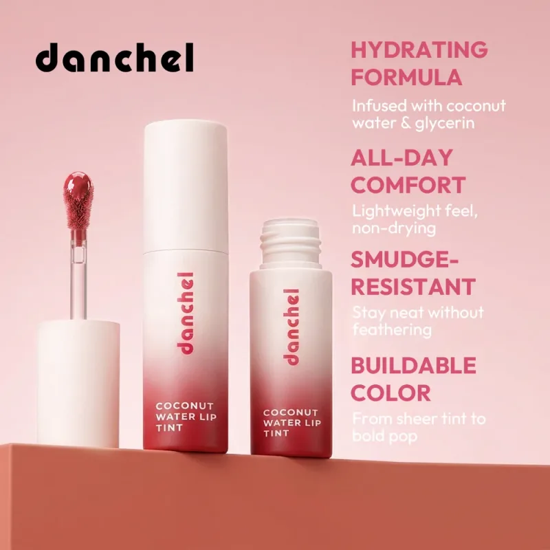 น้ำมะพร้าว Lip Tint Long-Lasting Hydration Flawless สีเคลือบเงาไม่เหนียวเหนอะหนะกันน้ำ Smudge-Resistant Lip Tint — image 4