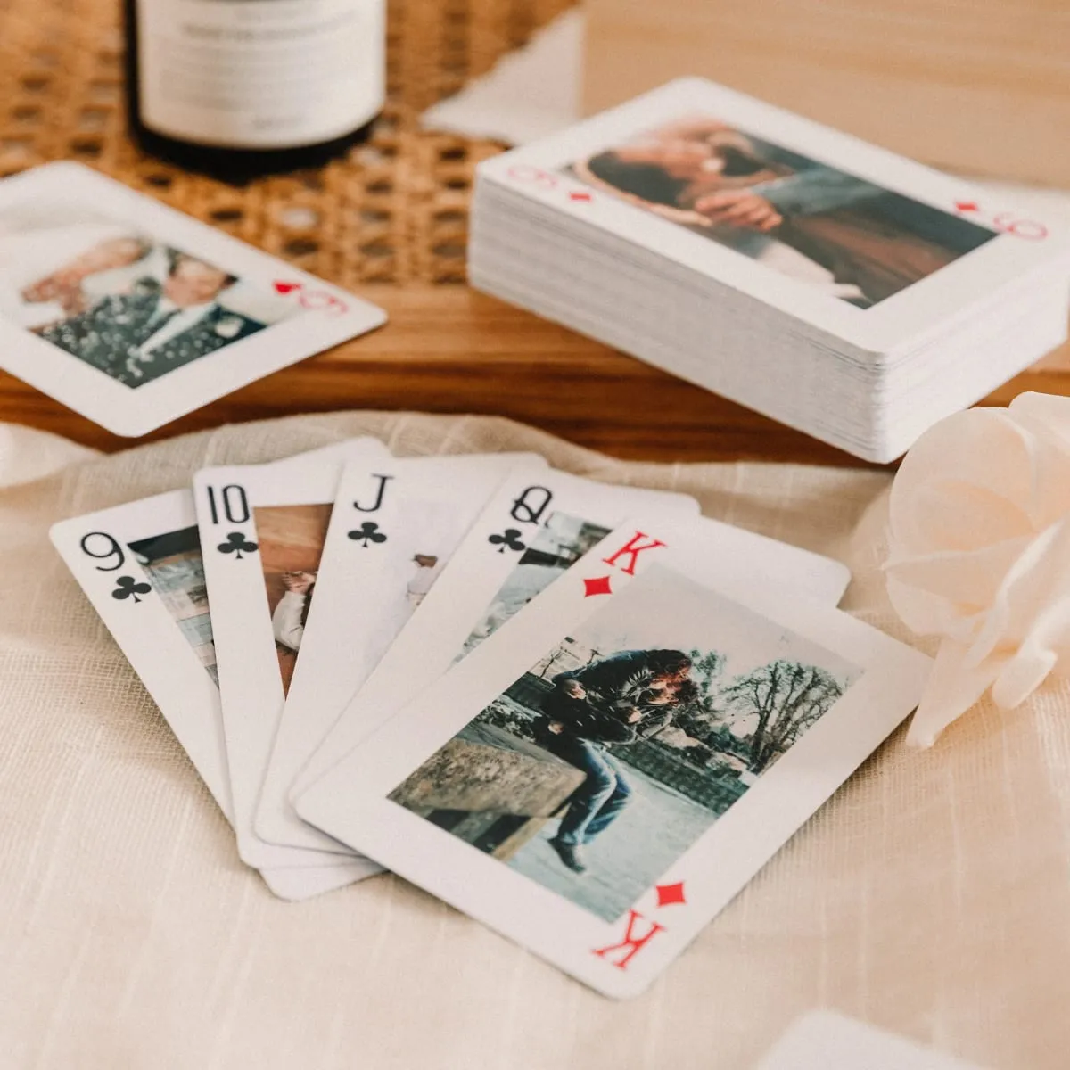 Carte da gioco con foto personalizzate Immagine personalizzata di cani da compagnia e gatti Mazzo da poker Anniversario di matrimonio Coppia di amici di famiglia Regalo commemorativo — image 2