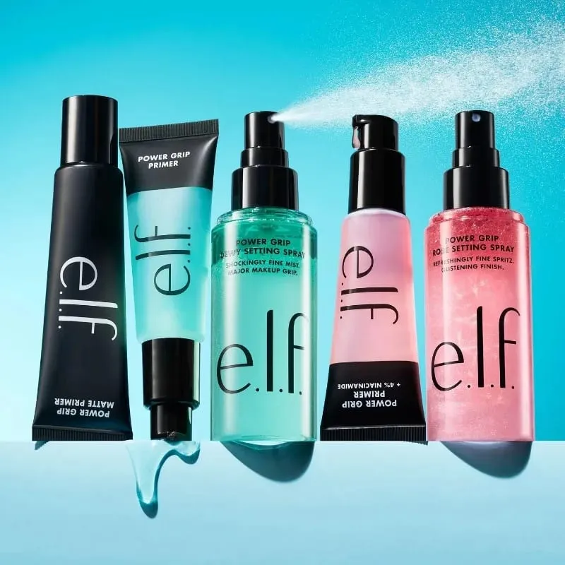 E.l.f Power Grip Matte Primer Dewy Setting Spray Cecair Poreless Putty Primer Hydrating Gel Serum 30ml&10ml Produk Pra-solek — image 2