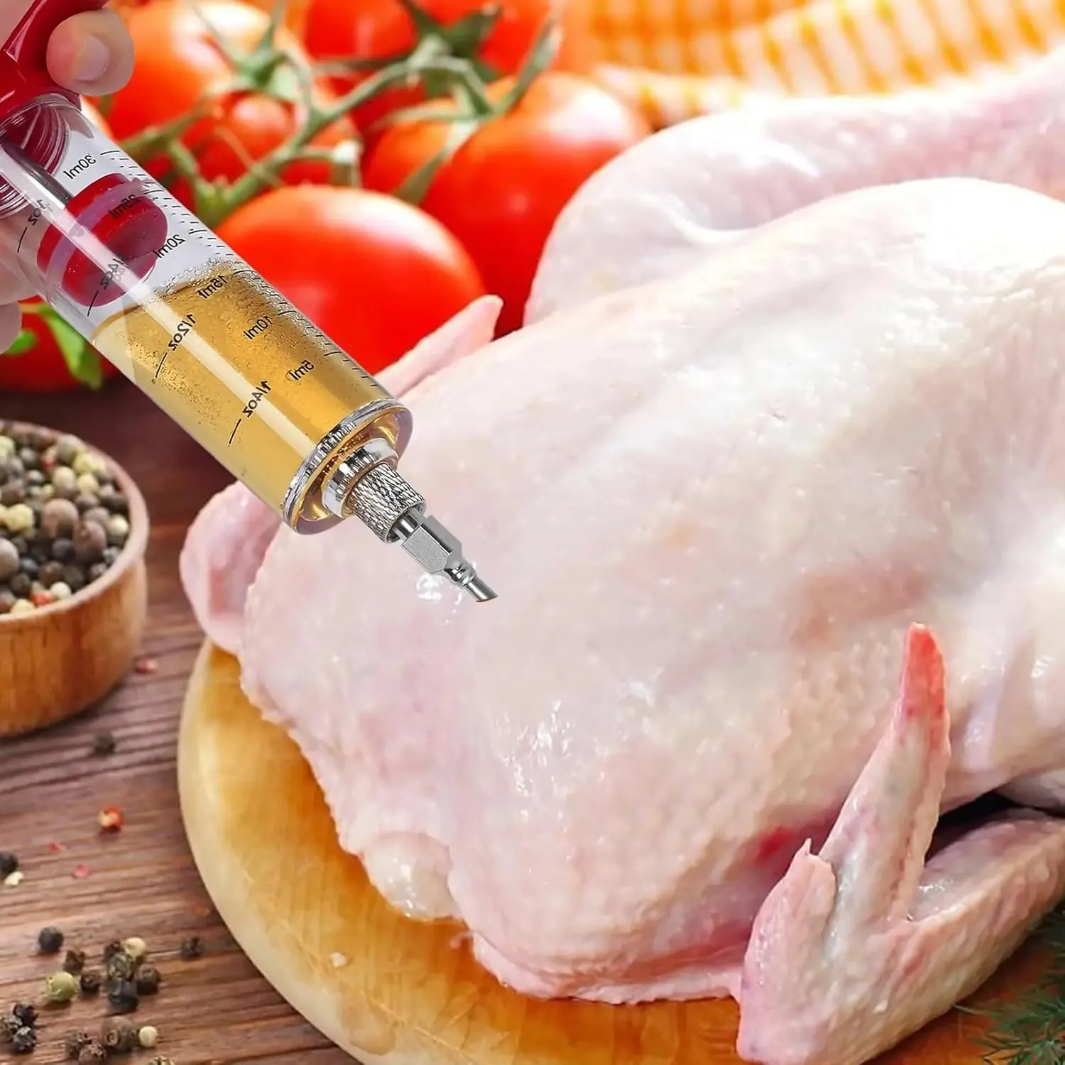 Turkey Baster untuk Memasak & Dapur Penyutik Daging Picagari untuk Cecair Panas Gred Makanan Baster Thanksgiving Alat Penting Krismas — image 3