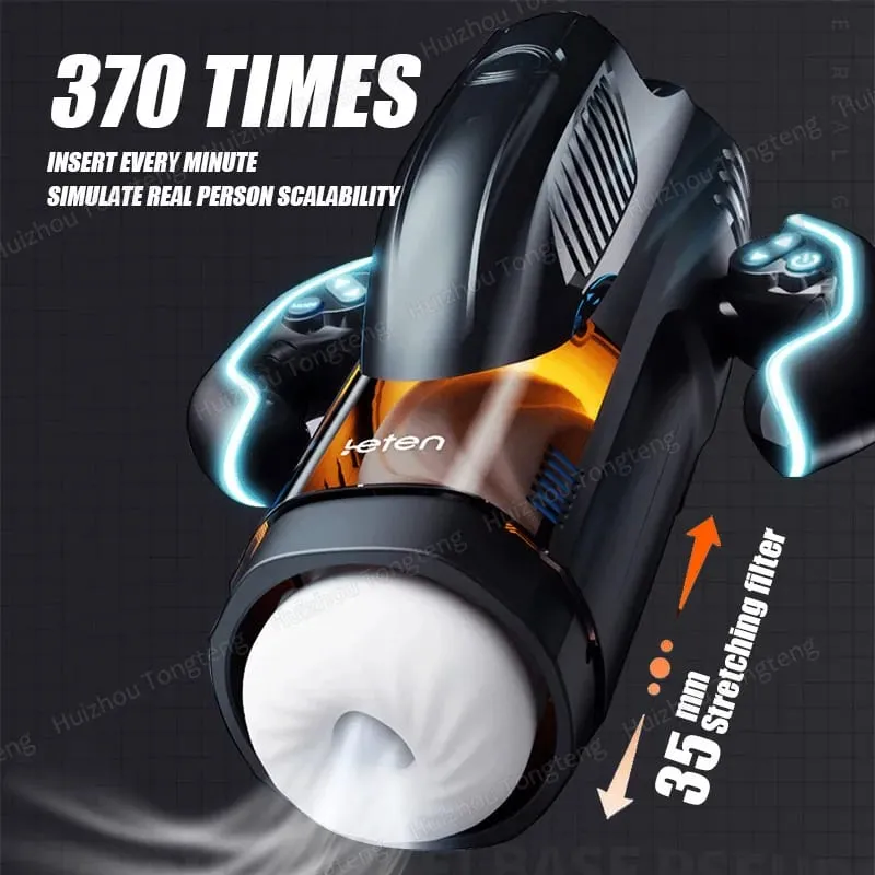 Automatic Male Masturbator with Sucking Thrusting Modes Heating Stroker Blowiob Machine LCD Display Adult Sex Toy for Men