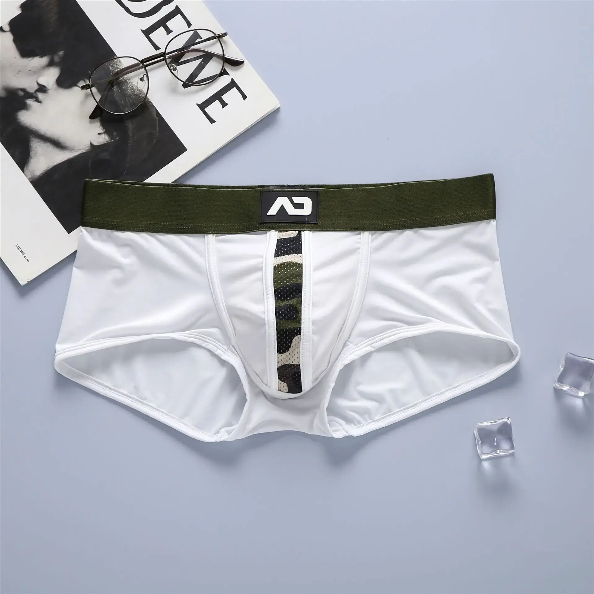 Neue Herren-Unterwäsche mit flachen Ecken, niedrige Taille, sexy, elastisch, dreidimensionale Tasche, bequeme Unterwäsche mit flachen Ecken, Addicted — image 2