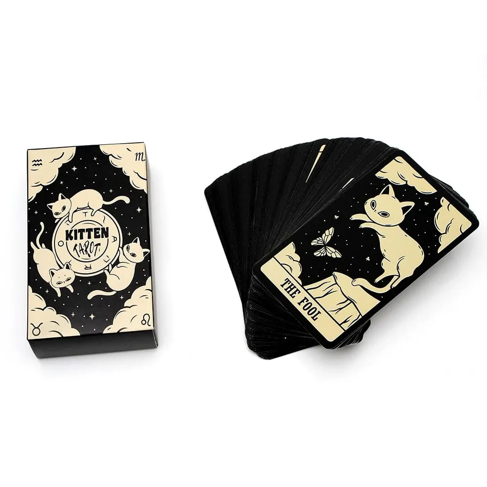 78 pz Carte Mazzo Gattino Tarocchi Carte Oracle Destino Divinazione Intrattenimento per il tempo libero Riunioni di famiglia Tarocchi Gioco da tavolo — image 3