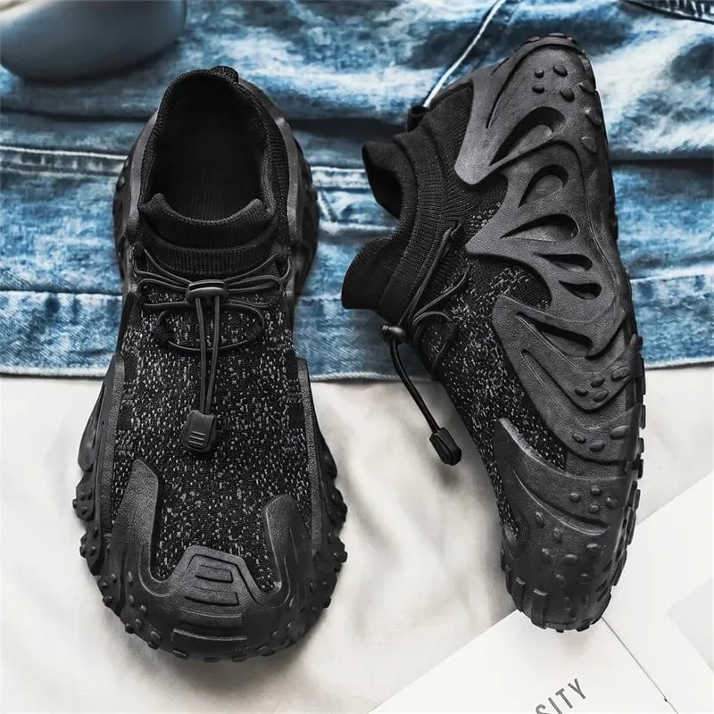Baskets décontractées en maille pour hommes quatre saisons, respirantes, légères, à semelle souple, antidérapantes, confortables, chaussures de marche, de sport de plein air, de course — image 4