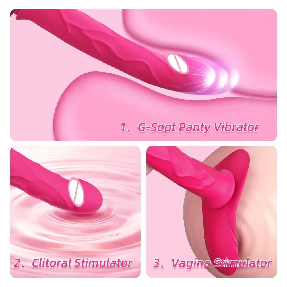 Vibratore spintore, telecomando, cinturino vibrante in silicone, punto G, indossabile, vibratori, mutandine, giocattolo del sesso per le donne — image 3