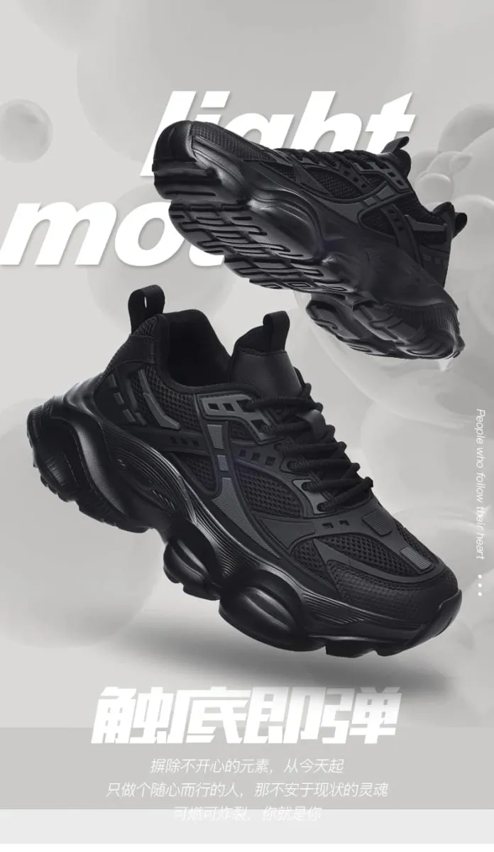 Baskets de marche de haute qualité pour hommes, chaussures de course athlétiques, grande taille 48, plateforme noire, baskets de baseball décontractées, Cool — image 9