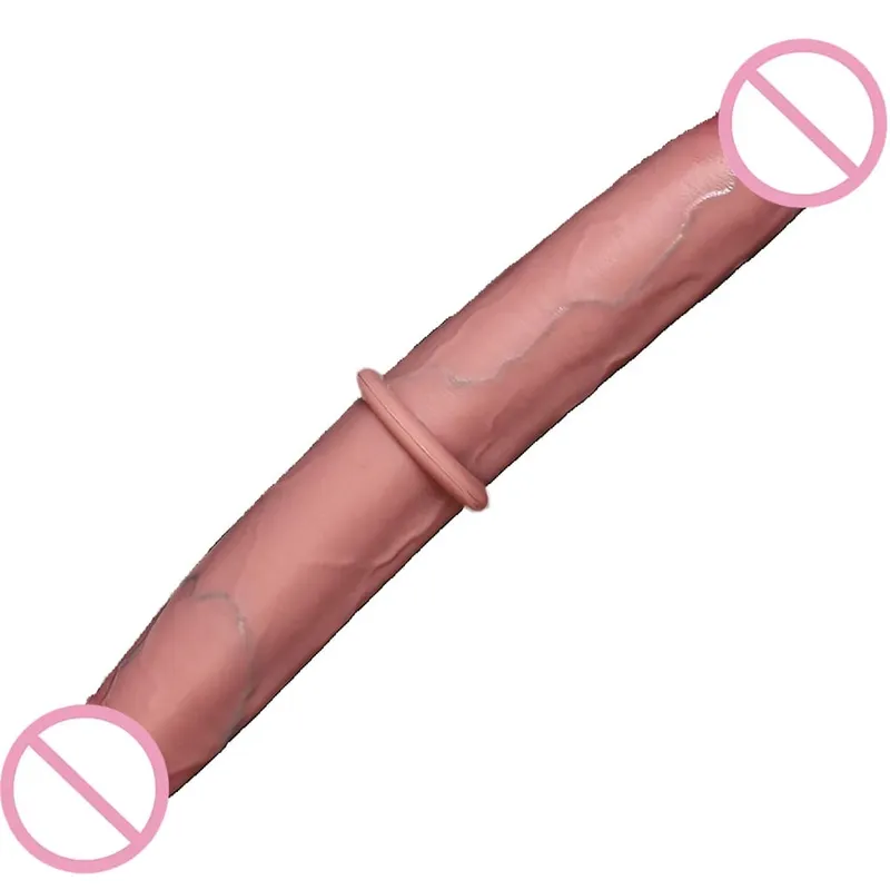 Doppelend-Dildo, realistisch, doppelseitig, große, lange, dicke Dildos mit Venen, Vaginal-Anal-Riesen-Penis-Sexspielzeug für Lesben