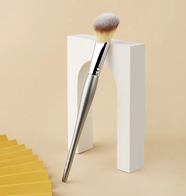 Profissional artesanal compõem escova 200 inclinado blush contorno escova resiliente pincéis de maquiagem de fibra sintética — image 3
