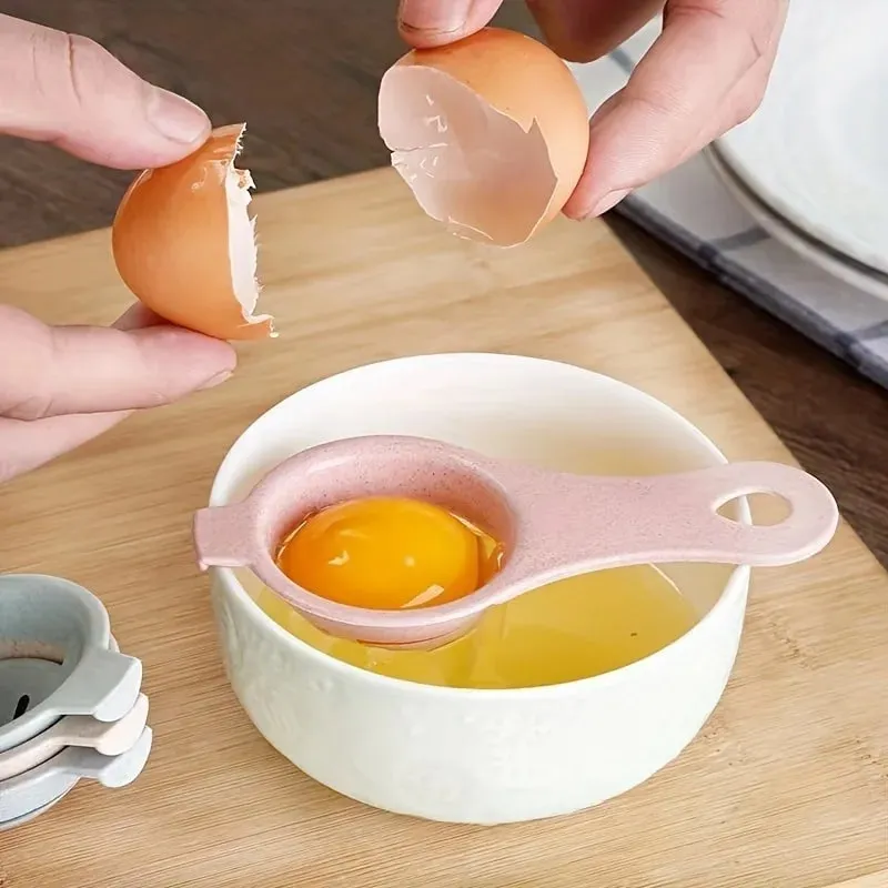 1pc Pemisah Telur Jerami Gandum Mampan - Penapis Kuning & Putih Mudah Untuk Membakar Alat Dapur