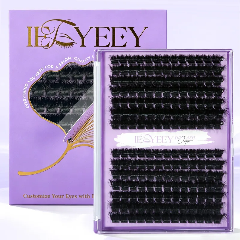 5D Volume Fluffy Lashes กลุ่ม 50D-150D ธรรมชาติหนา Mink Cluster Lashes 10-18 มม.ความยาวผสม DIY ขนตา — image 8