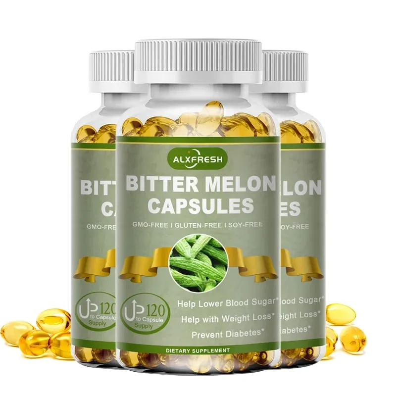 Alxfresh Extra Strength Bitter Melon 2500 mg 16:1 Συμπλήρωμα Τυποποιημένο και συμπυκνωμένο 100% χορτοφαγικό χωρίς γλουτένη, μη ΓΤΟ — image 1