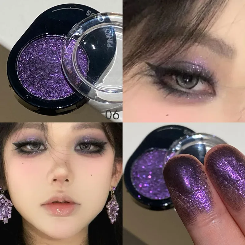 12 colori diamante brillante ombretto cosmetici lunga durata setosa facile da colorare perla luce illuminante ombretto tavolozza di trucco