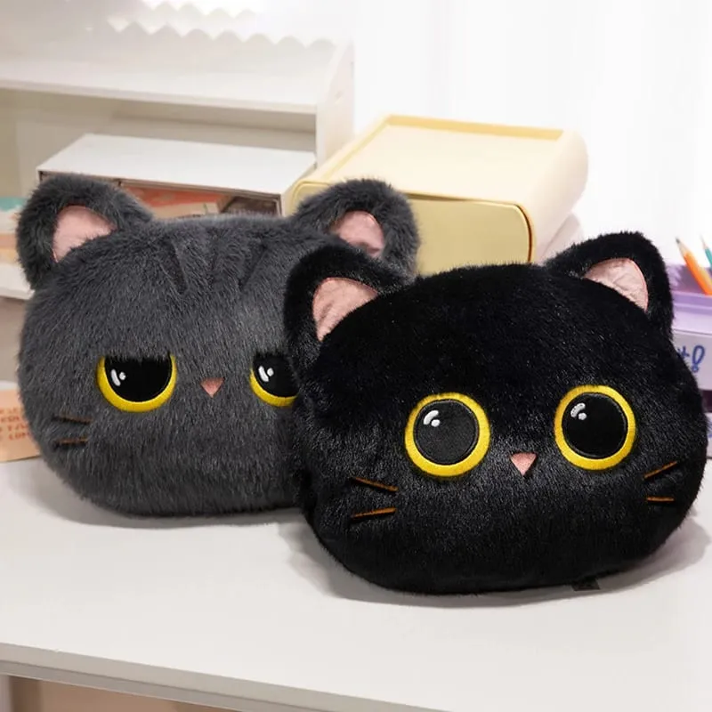 Originelles Plüschtier, schwarze Katze, offizielles großes Puppen-Wurfkissen, Plüschtier, süßes und bezauberndes Sofakissen, Büro-Wurfkissen — image 6