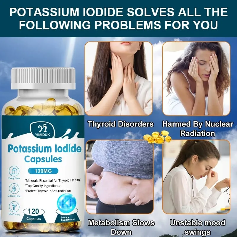 โพแทสเซียมไอโอไดด์แคปซูล KI (ไอโอดีนเสถียร) 130 mcg ต่อวัน - อาหารเสริมสำหรับต่อมไทรอยด์ — image 5