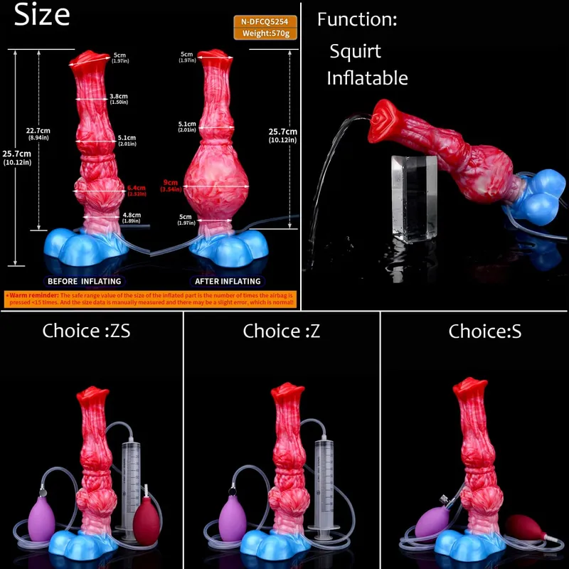 Silikon Şişme Boşalma Düğüm Yapay Penis Ayarlanabilir Çevresi Fışkırtma Fantezi At Penis Yetişkin Seks Oyuncakları Anal Dilatör — image 11