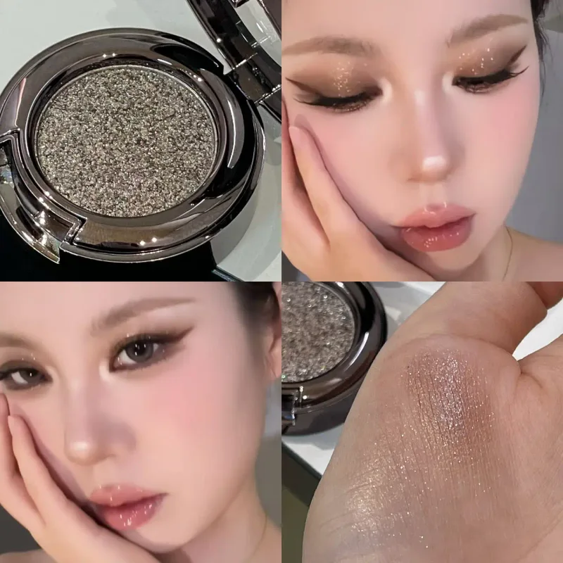 Metallic Glitter Black Blue Eyeshadow Ungu Hijau Metallic Highlighter Eyeshadow Diamond Tahan Lama Solek Mata Wanita Kosmetik — image 17