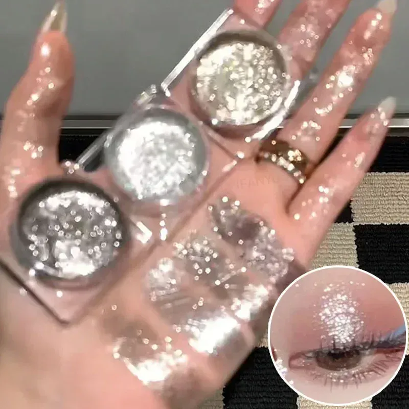 Fard à paupières en Gel liquide, paillettes perlées, surligneur pour le corps, diamant monochrome scintillant, ver à soie, paillettes brillantes, séchage rapide — image 2