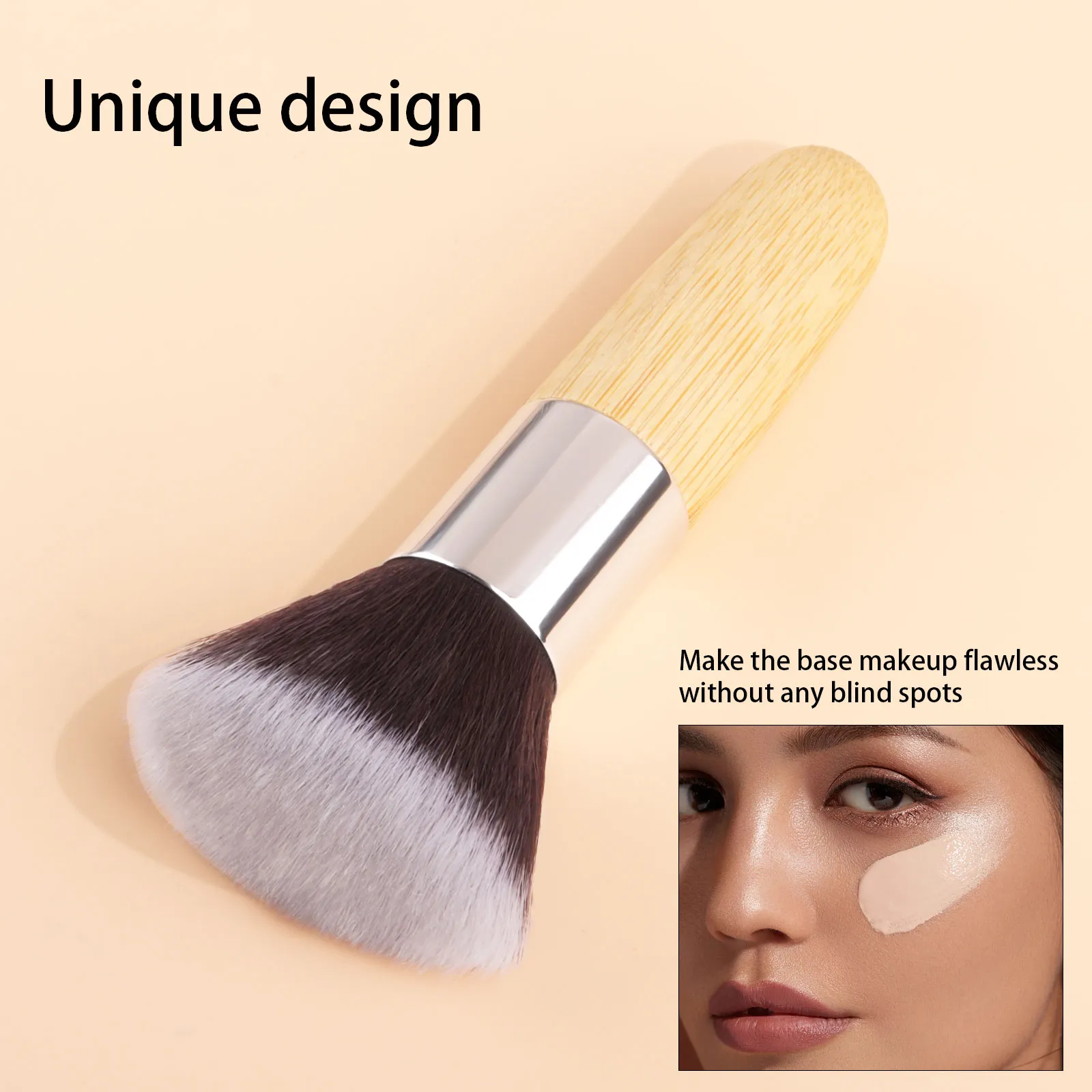 1 Stück weiche Make-up-Pinsel, Foundation, Puder, Rouge, Mischkontur, professionell, hohe Qualität, mit Puderquaste mit 6 Fingern — image 3