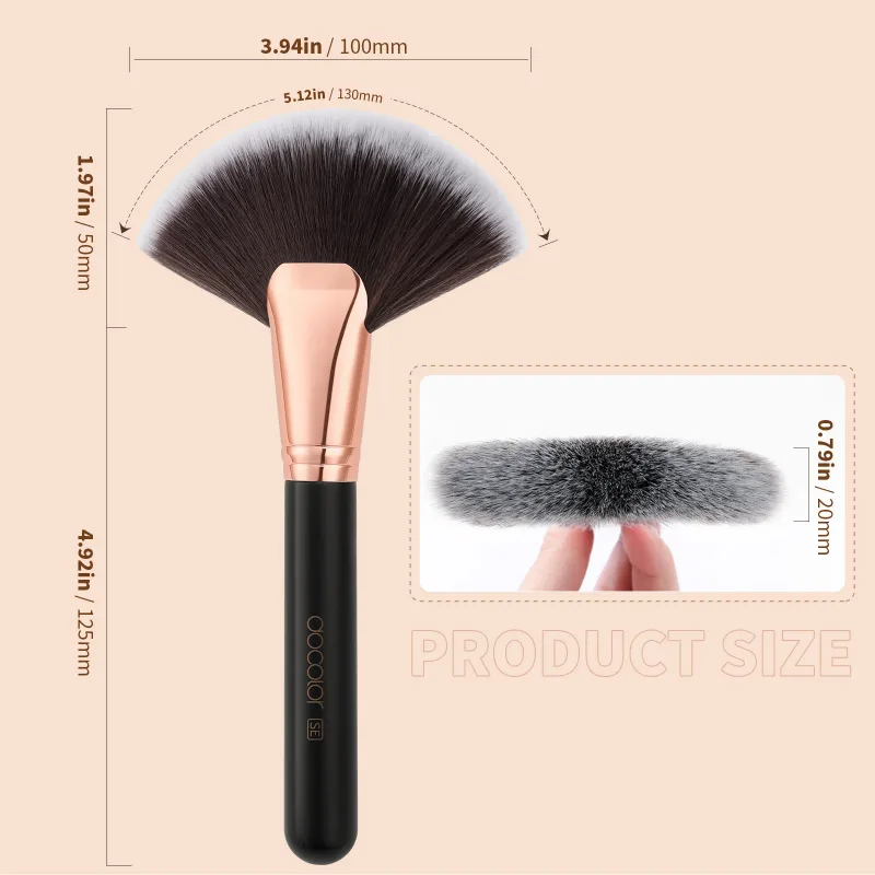 Docolor 1 Stücke Weiche Große Fan Make-Up Pinsel Foundation Rouge Pulver Textmarker Puderpinsel Kosmetik Professionelle Frauen Gesicht