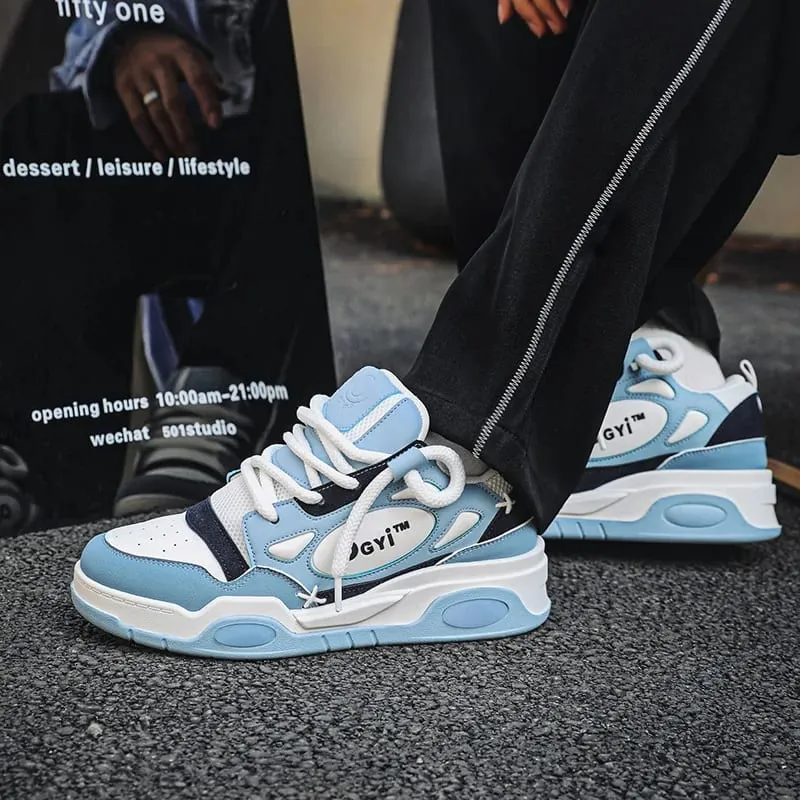 2023 neue Turnschuhe männer Bequeme Low-top Schnürung Plattform Erhöhte Casual Schuhe Outdoor Skateboard Schuhe Turnschuhe für Männer — image 1