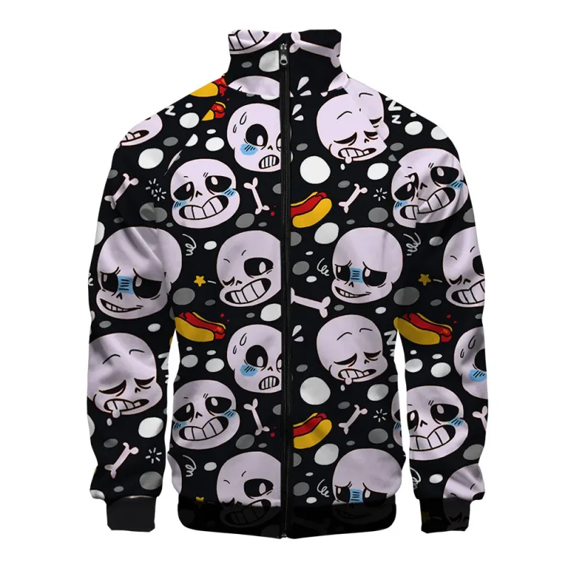 Sang Trọng Phổ Biến Sans Undertale 3D In Hình Dây Kéo Áo Raglan Áo Gió Bé Trai/Bé Gái Thoải Mái Cổ Đứng Áo Áo Khoác — image 25