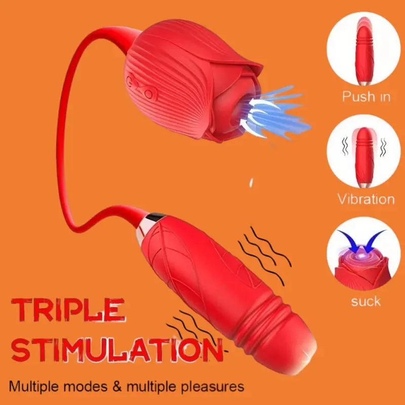 G-Spot Clitoral Sucking Vibrator หัวนมกระตุ้น 10 โหมดชาร์จกันน้ำเพศของเล่นสำหรับผู้หญิงคู่ — image 3
