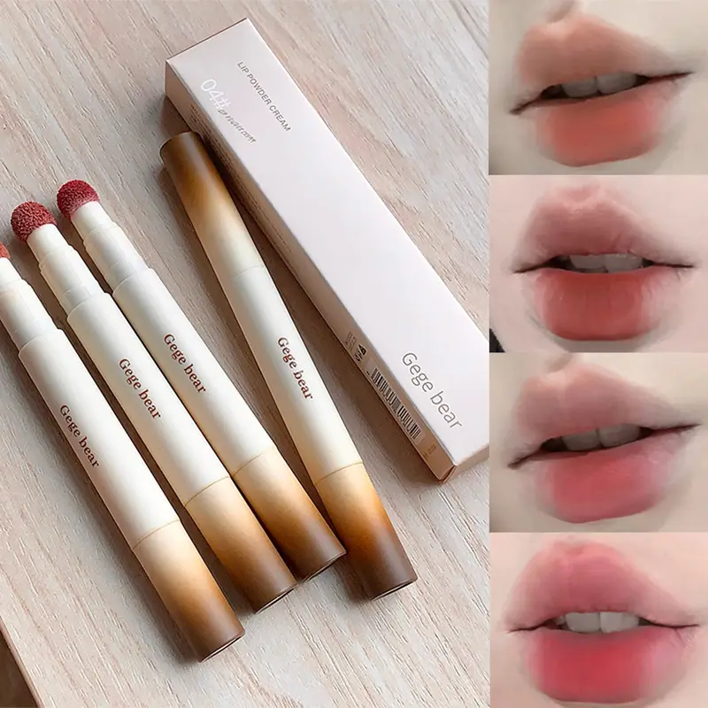 Gege Bear – poudre à lèvres mate velours, crème hydratante longue durée, couleur automne-hiver, teinture pour les lèvres d'apparence naturelle — image 1