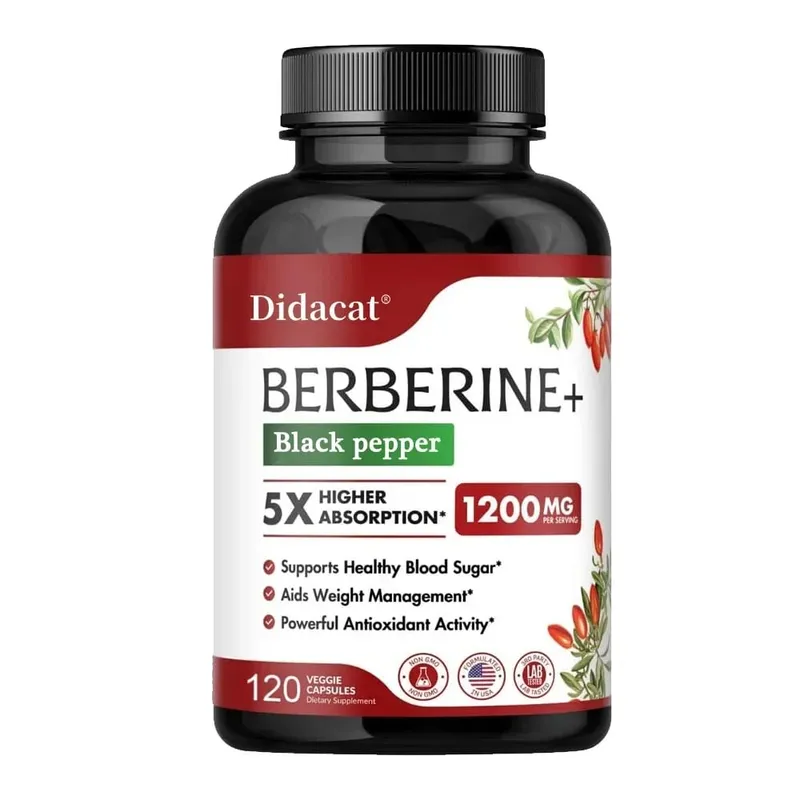 แคปซูลเสริม Berberine พรีเมี่ยม 1200 MG รองรับระบบภูมิคุ้มกันหัวใจและหลอดเลือดสุขภาพหัวใจและระบบทางเดินอาหาร