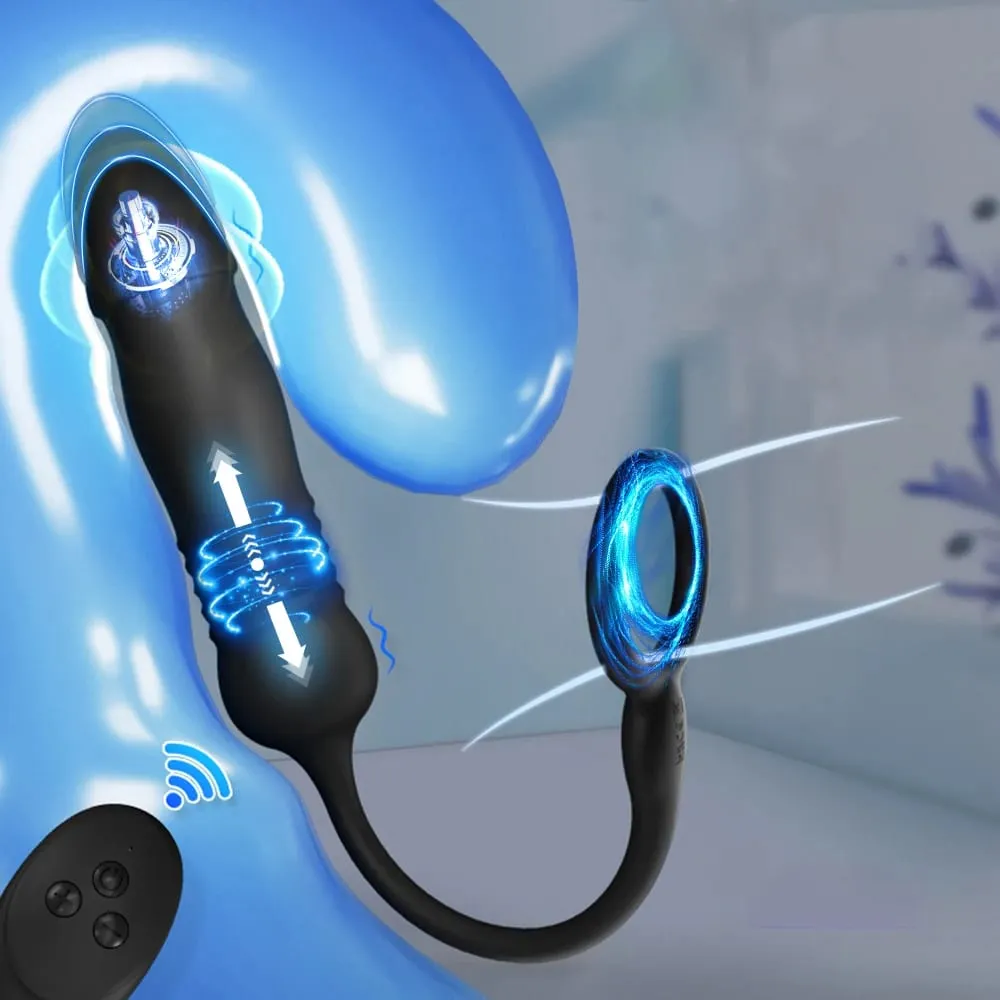 Teleskop-Dildo-Vibrator, G-Punkt-Massage, Fernbedienung, vibrierendes Ei, Klitoris-Stimulator, Analplug, Vibrator, Sexspielzeug für Frauen, Männer, Homosexuell