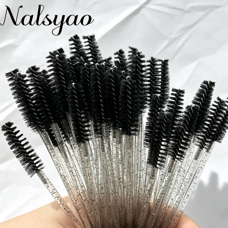 wholesale yelash brush makeup brushes 50pcs comb disposable mascara individual 6 color applicator wand lash makeup brushes tools