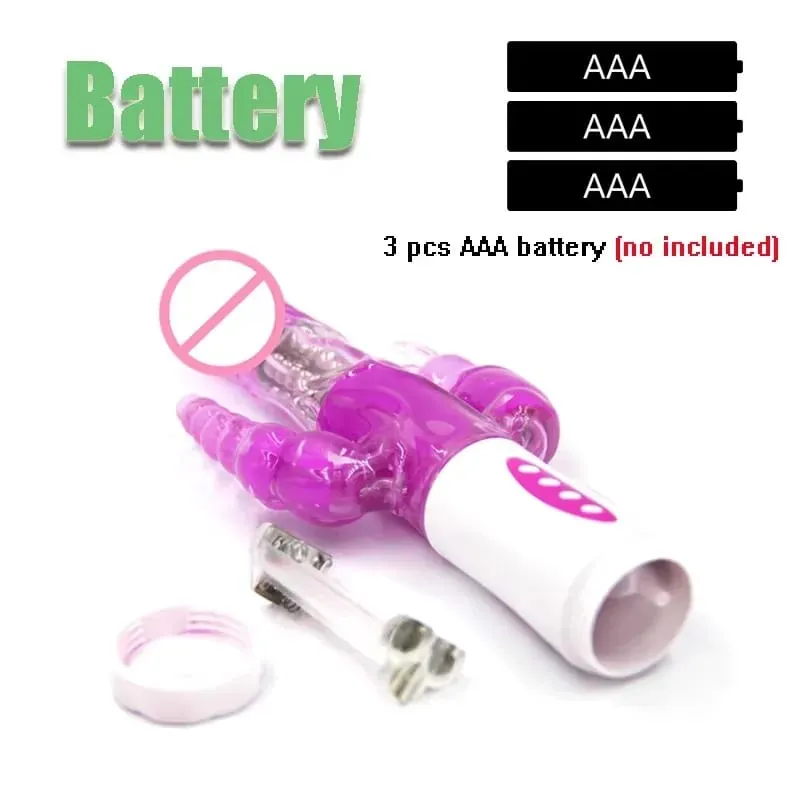 Silikon-Kaninchenvibrator, 3-in-1-G-Punkt-Klitoris-Analperlen-Stimulator, 10 Modi, stoßendes, vibrierendes Sexspielzeug für Frauen — image 4