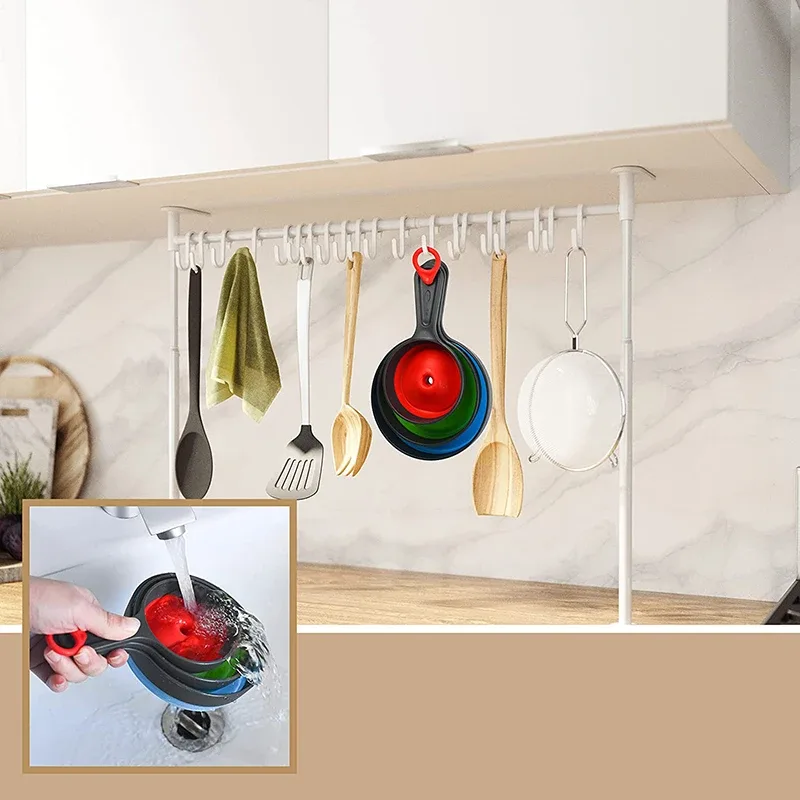 3 pièces/ensemble avec 3 tailles entonnoir de cuisine en Silicone pliant télescopique entonnoir poudre liquide large bouche confiture entonnoir ustensiles de cuisine