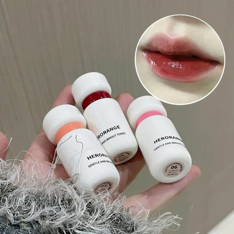 Herorange Glossy Lip Gloss Увлажняющий водянистые пухлые губы, стойкий на осень-зиму — image 2