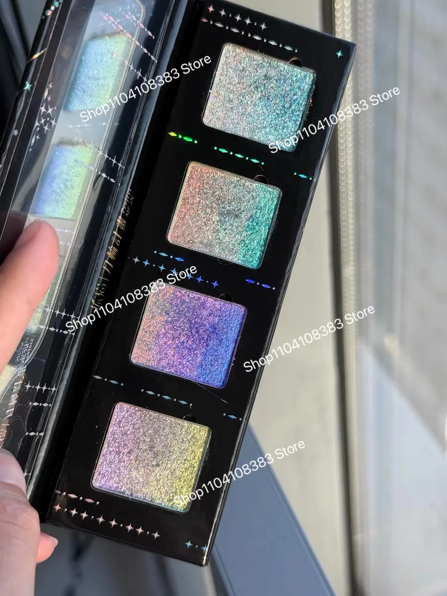 4 Warna Pembayang Mata Chameleon Shimmer Glitter Matte Eye Shadow Palet Makeup Mata Tahan Lama — image 2