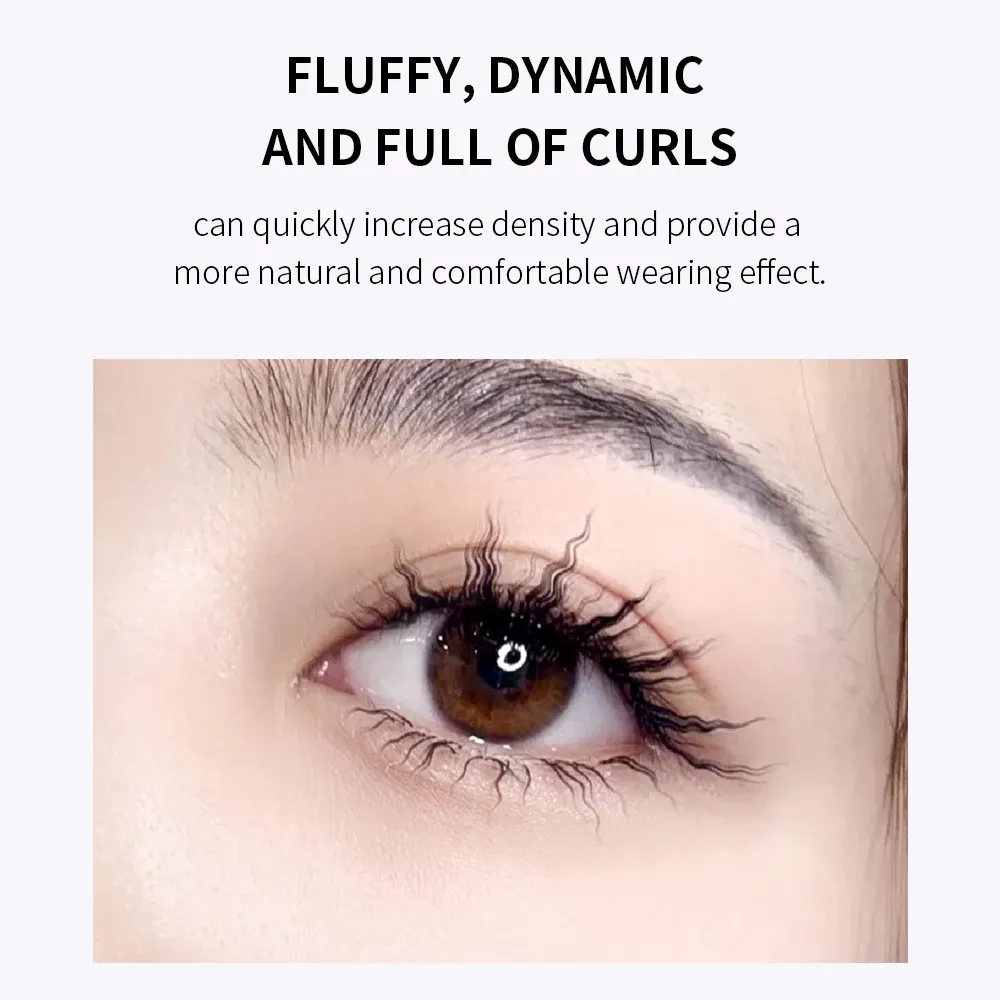 3D CURLY ขนสัตว์ขนตา Curl CAT EYE ขนตาหนาหนา Fasle ขนตาธรรมชาติยาว Handmade Eye Lashes EXTENSION