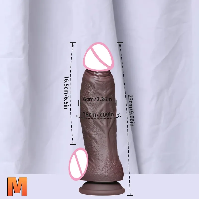 Neuer realistischer weicher Doppel-Silikon-Großdildo, 2 Farben, Penis, 3 Größen, vaginale Masturbation, Saugnapf, Schwanz, Frau, Analsex-Spielzeug — image 9